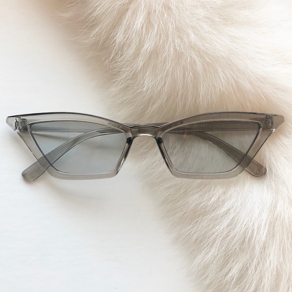 [ new ] Skinny Vintage Cat-Eye Sunglasses - Picture 2 of 4